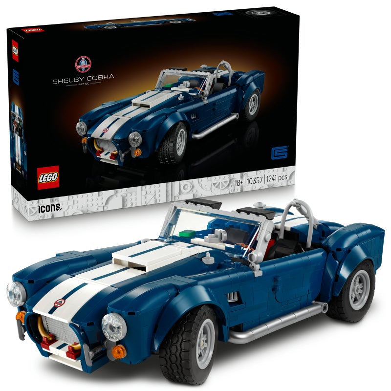 LEGO Icons Shelby Cobra 427 S/C 10357 Building Toy Set (1241 Pieces) - Image 1
